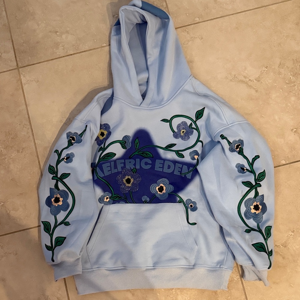 Aelfric Eden Light Blue Floral Hoodie